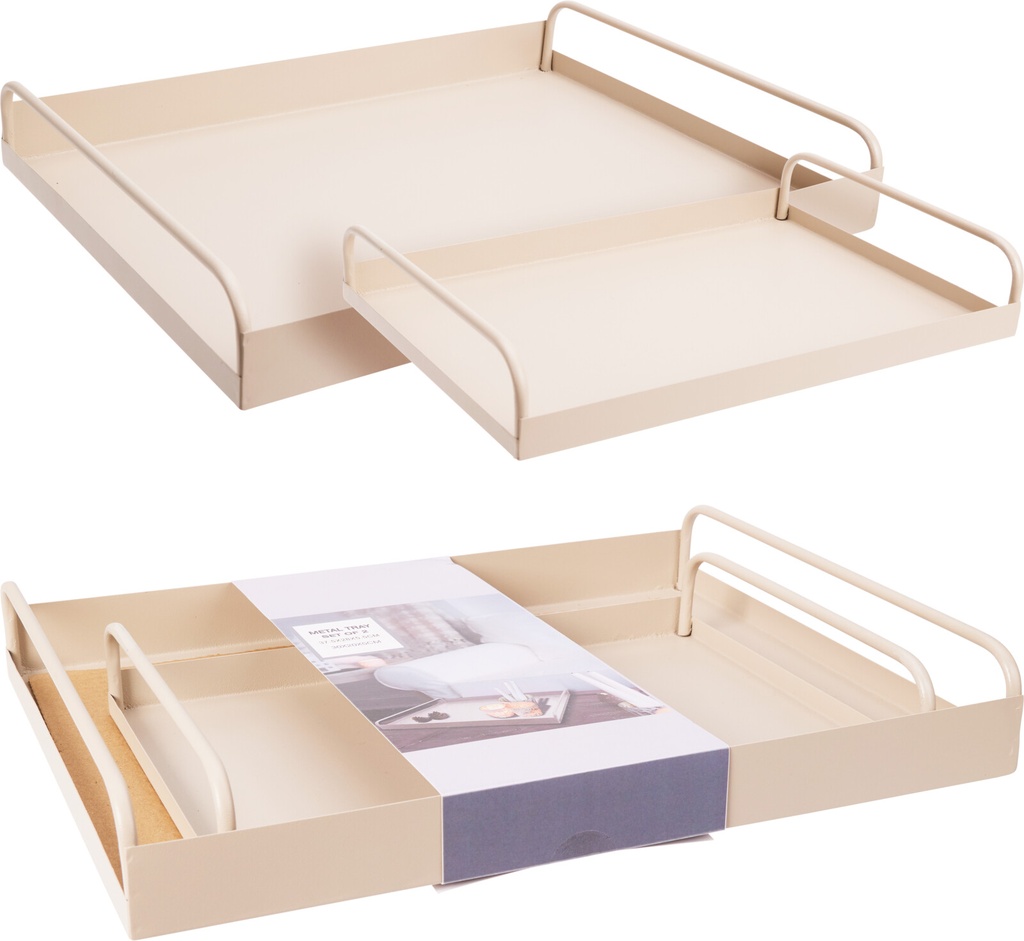 Plateau services Beige 2pcs