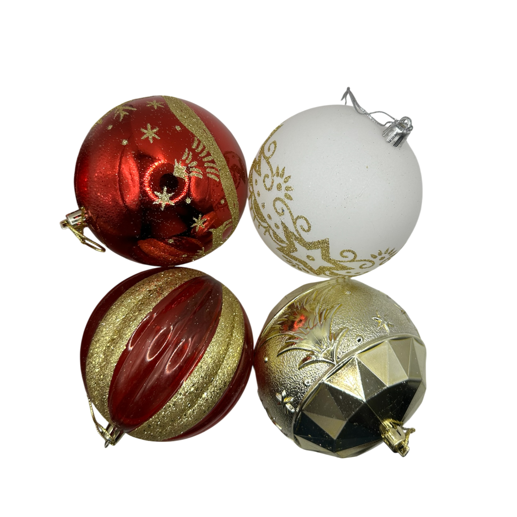 Boule de noel mixte 10cm 24pcs 