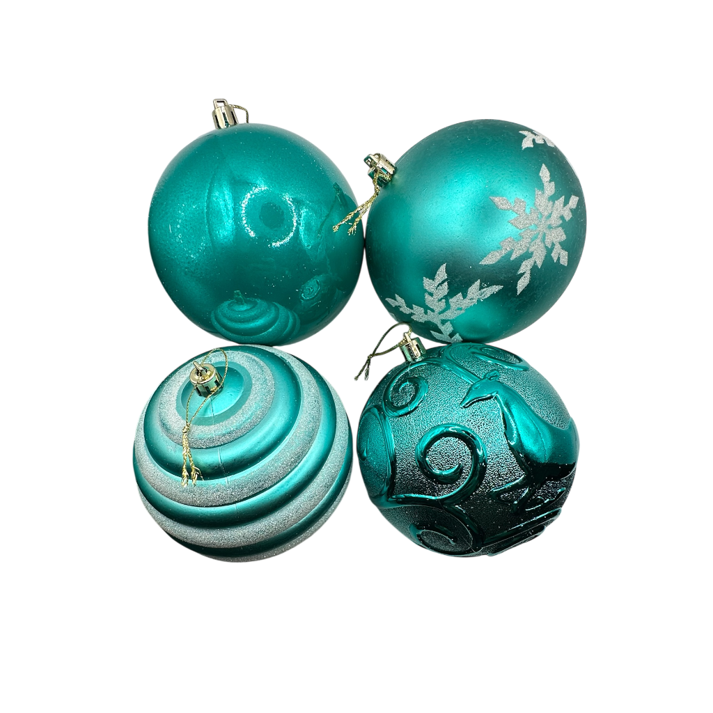 Boule de noel Bleu 10cm 24pcs  