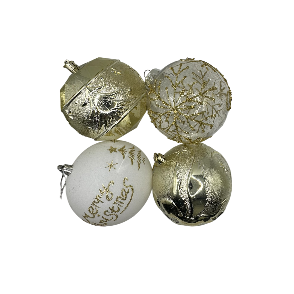 Boule de noel Doré mixte 10cm 24pcs 