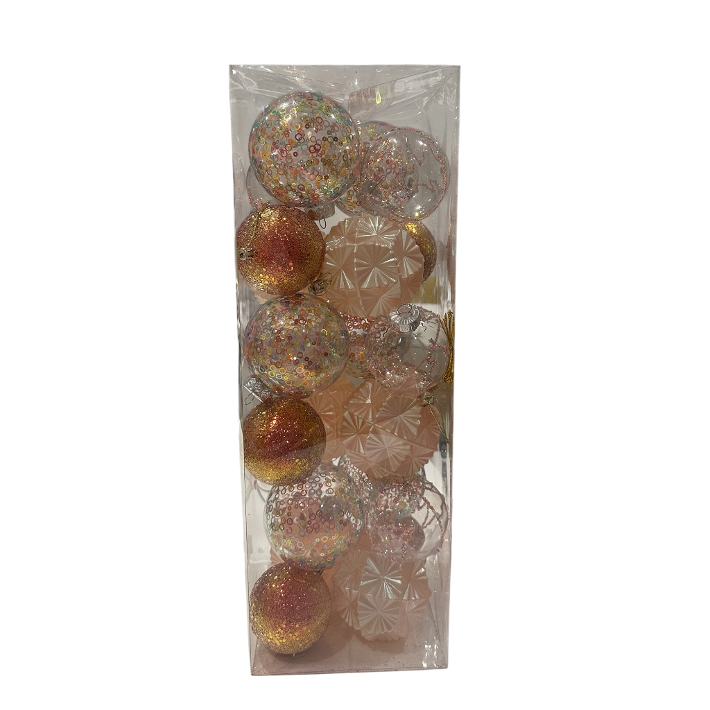 Boule de noel Mixte  24pcs 8cm/10cm