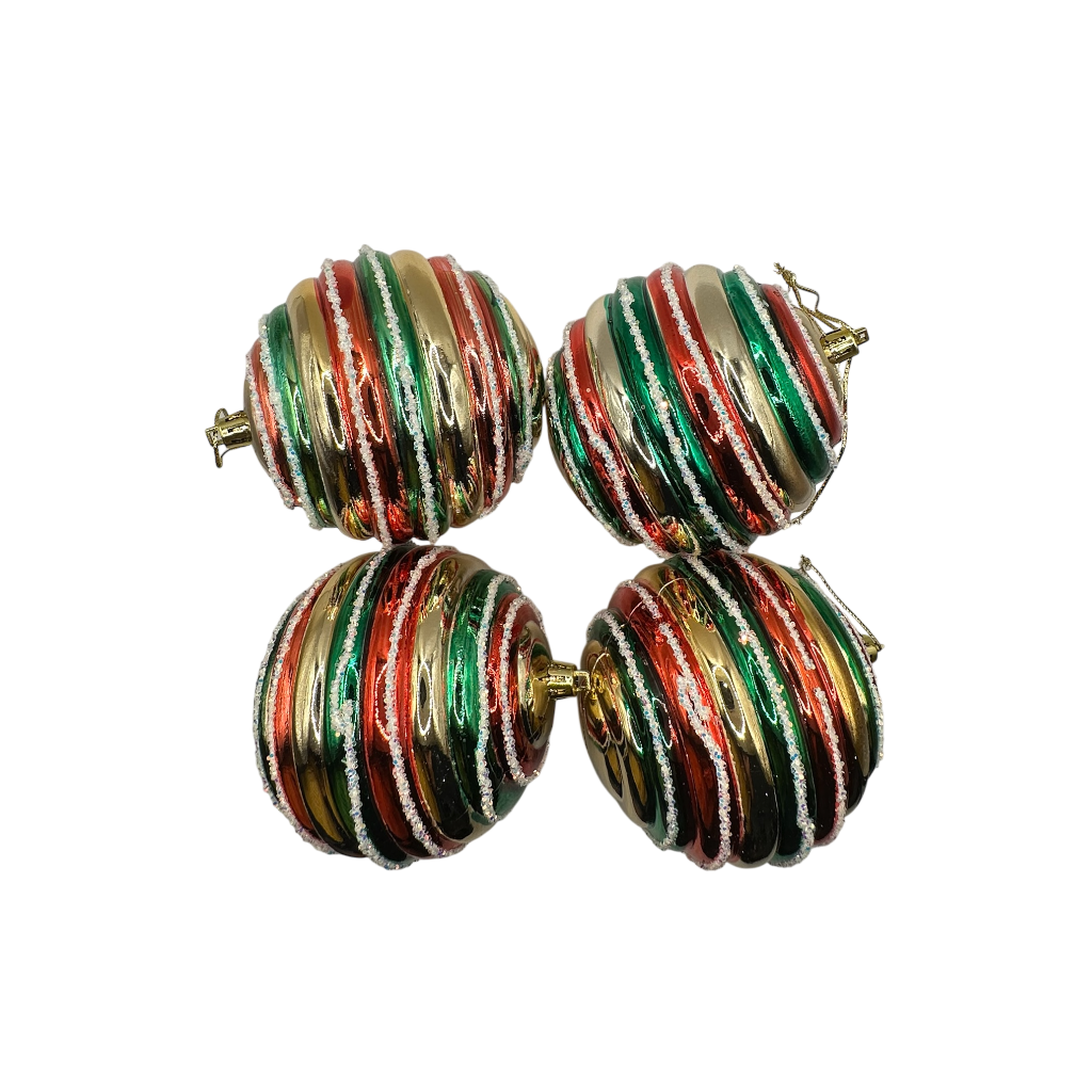 Boule de noel 10cm 4pcs 