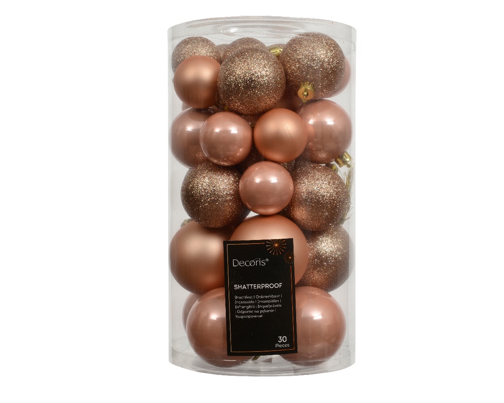 Boule de noel dia:6cm 30pcs Peach Pearl 