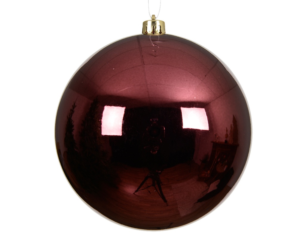 Boule de noel dia:14cm Lie de Vin 