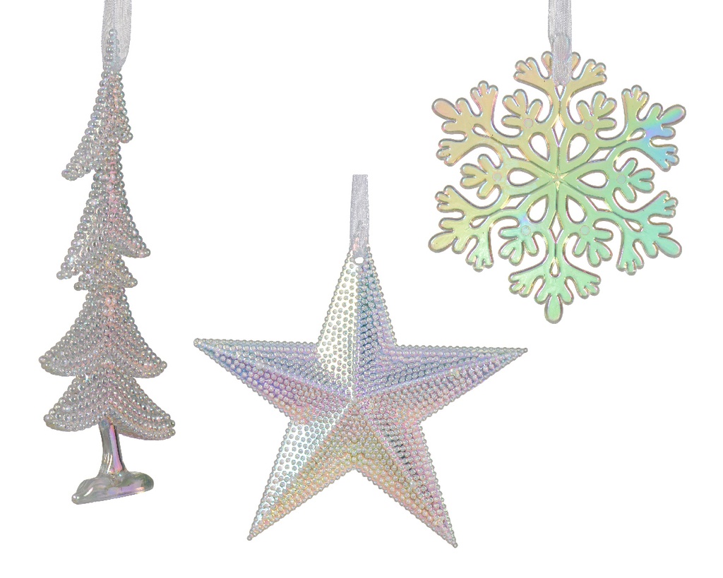 Suspension de noel 10,5*10,5*0,8 Irisé