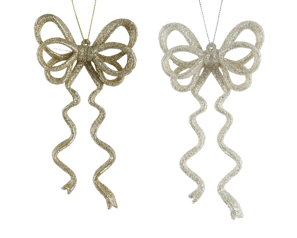Suspension de noel Noeud 15*8,3*2 Assorti