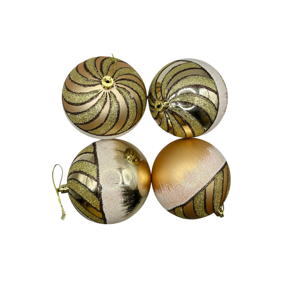 Boule de noel Doré 10cm 4pcs