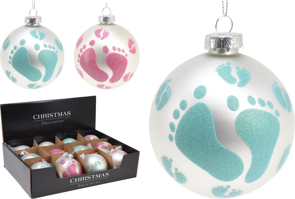 Boule de noel rayée dia:8cm (copie)