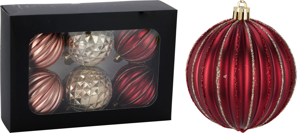 Boule de noel 6pcs Rose