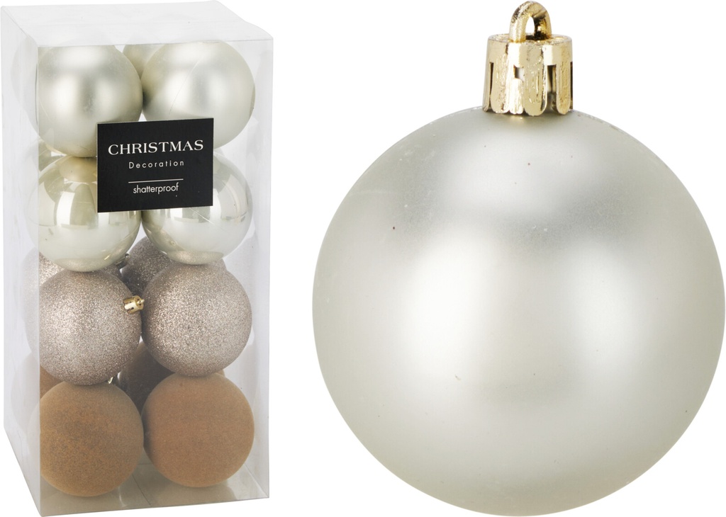 Boule de noel 16pcs 8cm