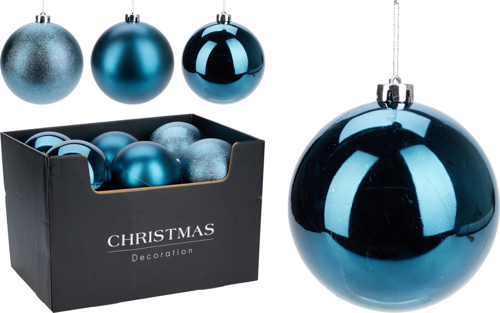 Boule de noel Dia:14cm Bleu
