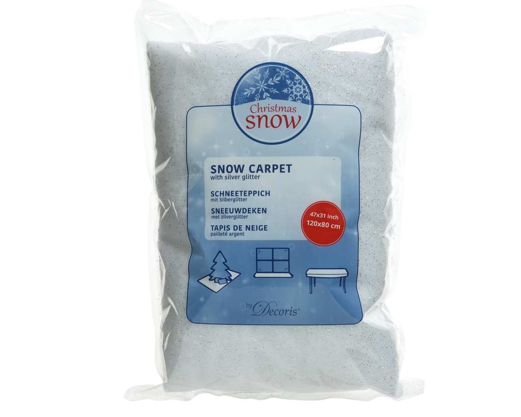 Tapis de neige 120*80 Blanc/Argent 