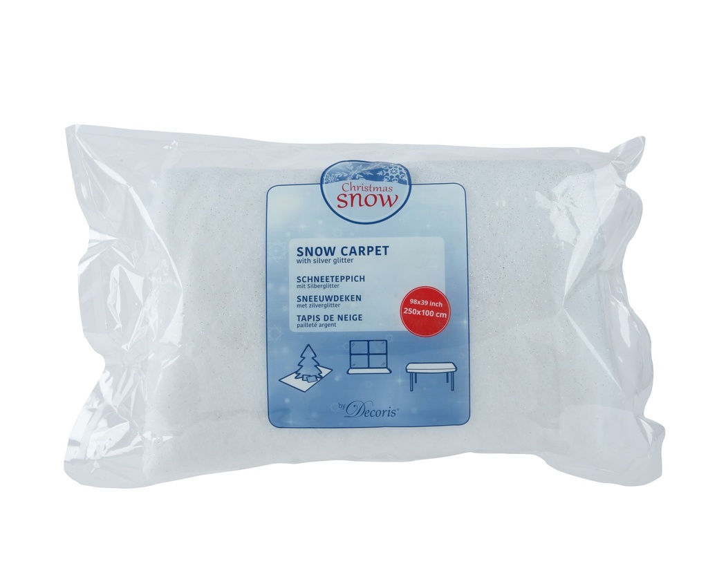 Tapis de neige 250*100 Blanc/Argent 