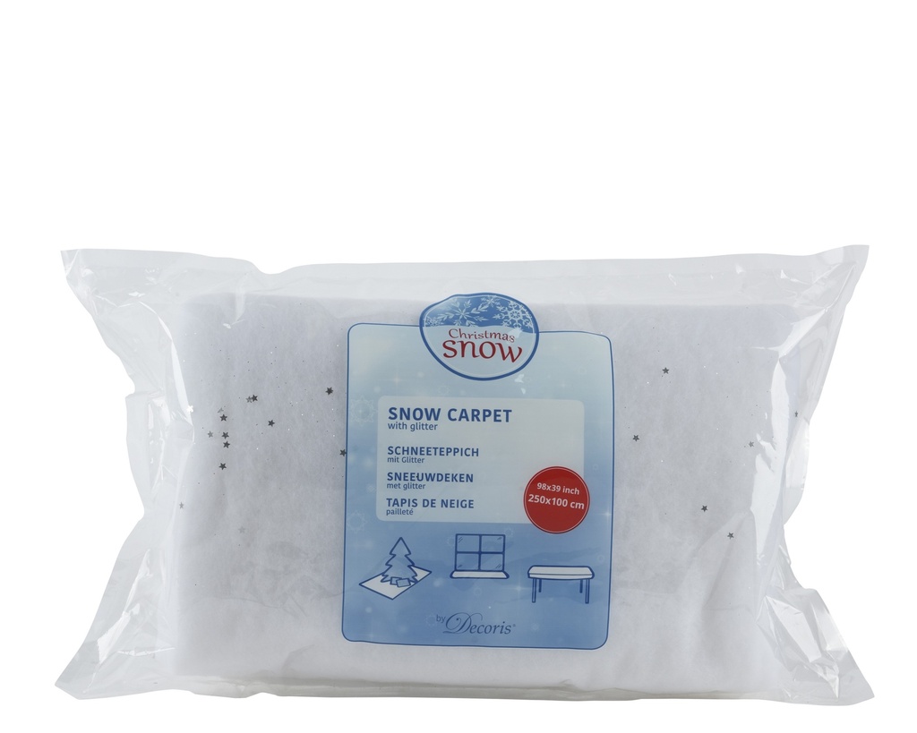 Tapis de neige 250*100 Blanc/Argent  