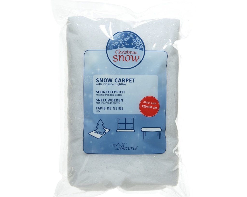Tapis de neige 120*80 Blanc/Irisé