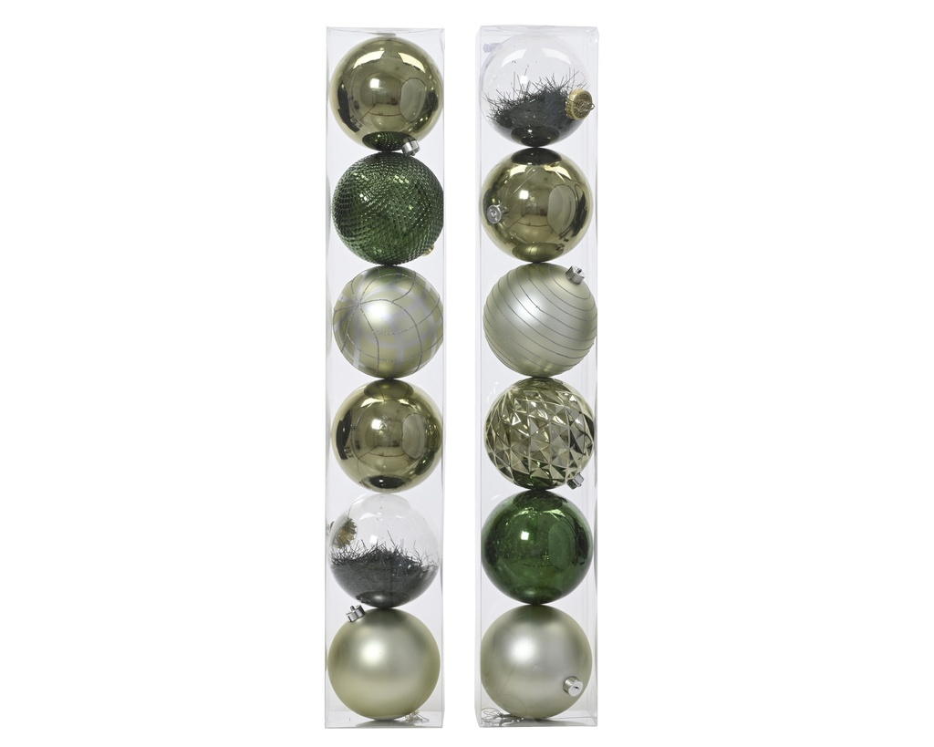 Boule de noel dia:15cm 6pcs Vert