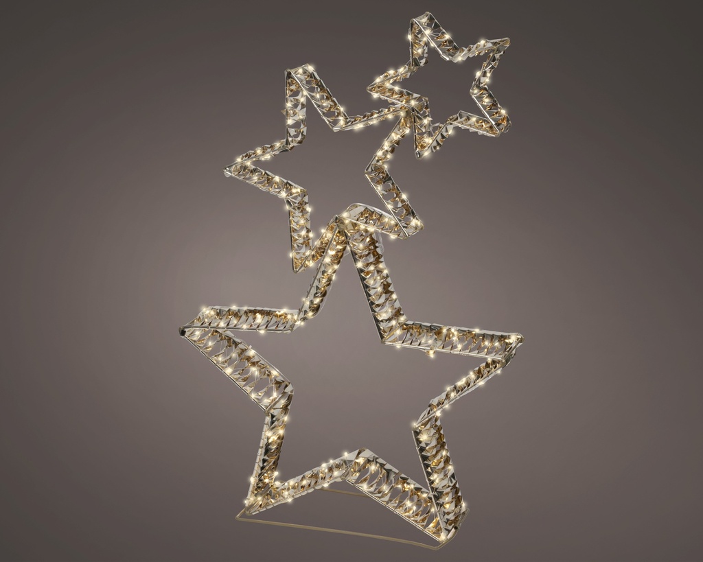 Etoile lumineux 80*10*51 Or/Blanc Chaud