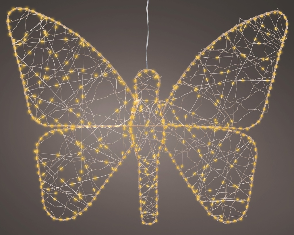 Papillon lumineux 43*58 Or/ Blanc Chaud