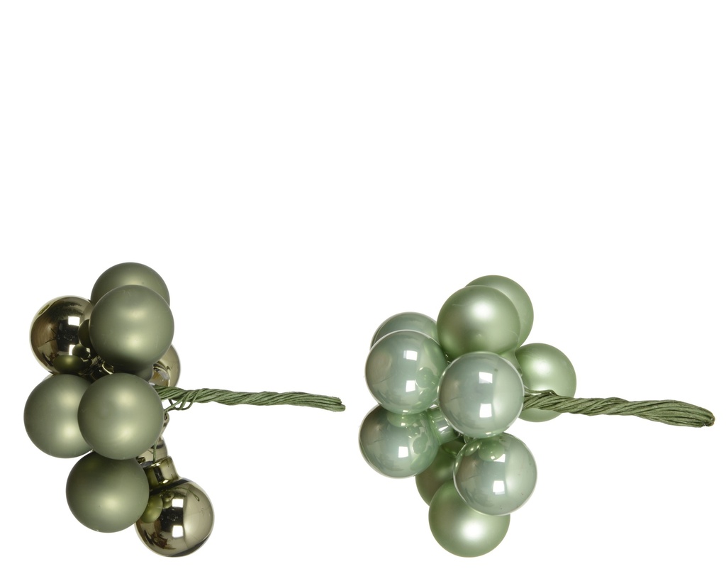 Suspension de noel en verre dia:2cm Vert