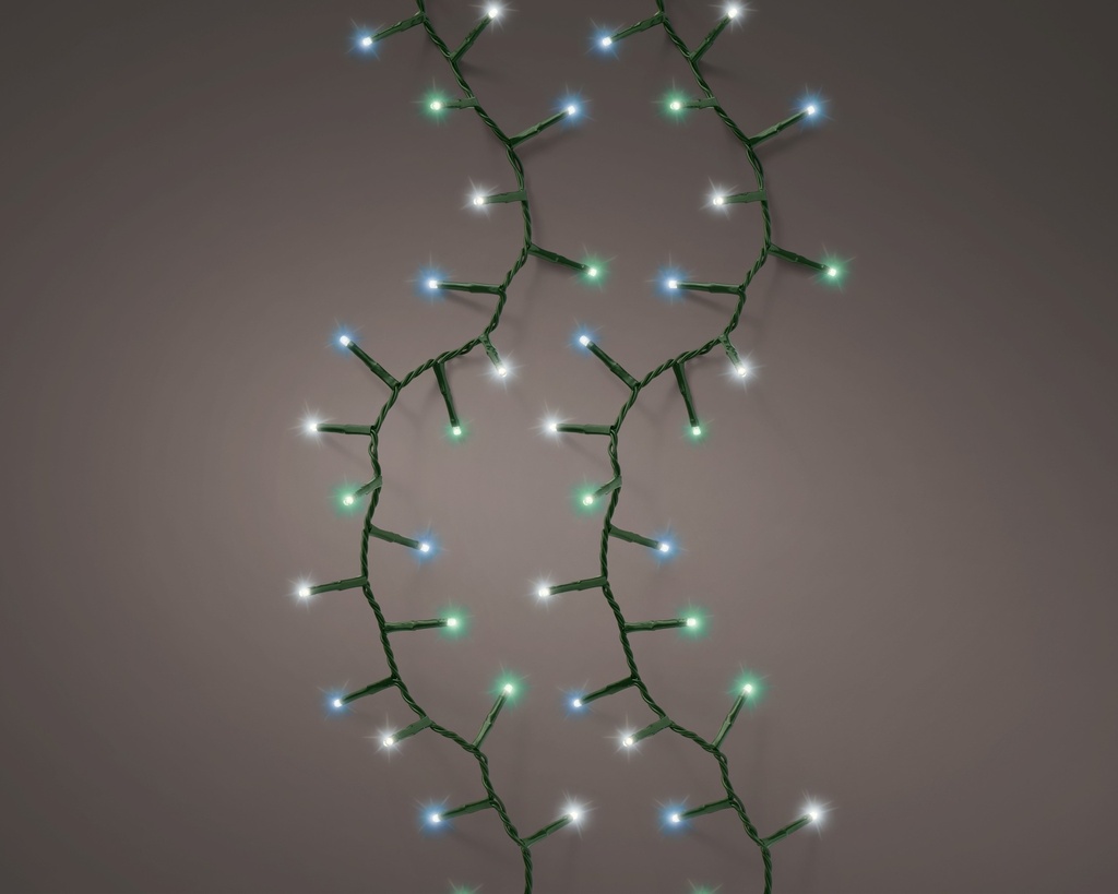 Guirlande lumineuse 16m Aqua/Blanc/Bleu