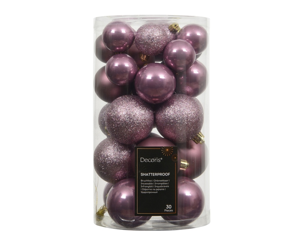 Boule de noel dia:6cm 30pcs Rose pale