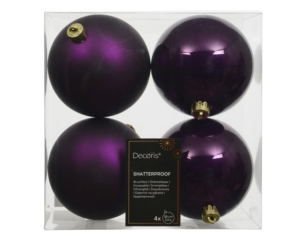 Boule de noel dia:10cm 4pcs Figue
