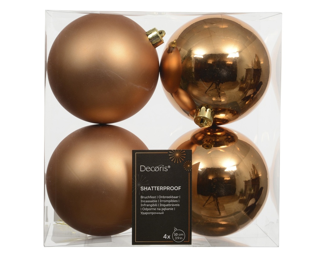 Boule de noel dia:10cm 4pcs Brandy