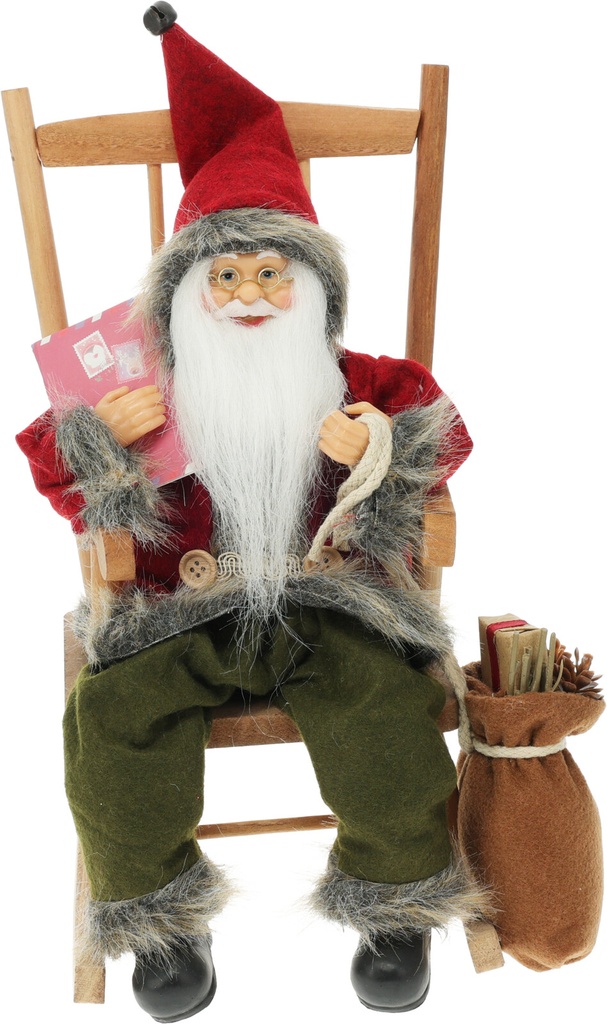 Papa noel assis 35cm