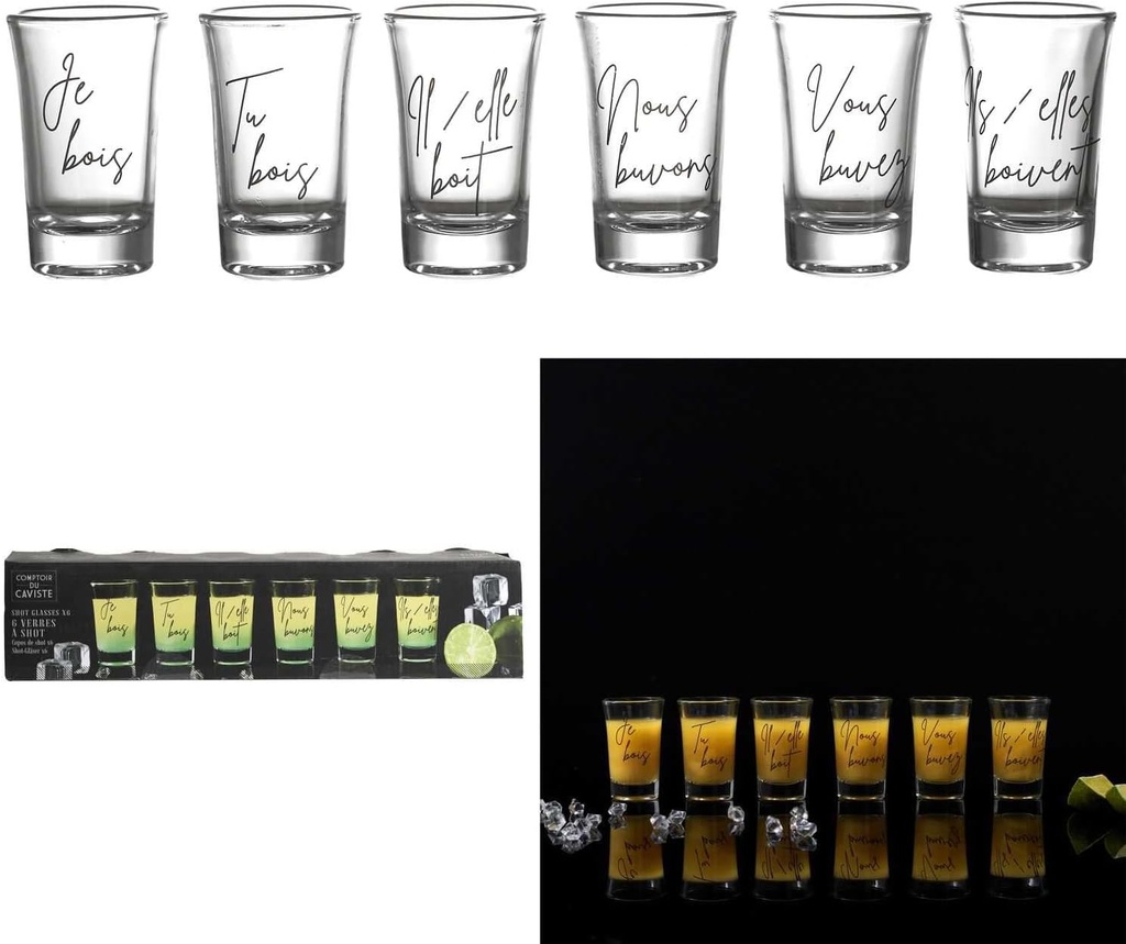 Verre a shot 6pcs