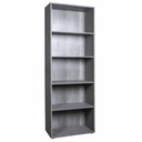 Etagère ESPRESSO 5étages gris H200xL69xP35cm