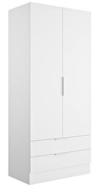 Armoire ESPRESSO 2 portes 2 tiroirs H184xL82xP46cm