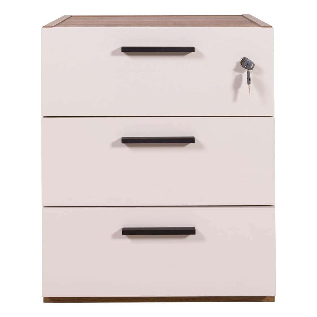 Chevet LAPIS 3 tiroirs avec clé H61xL50xP47cm
