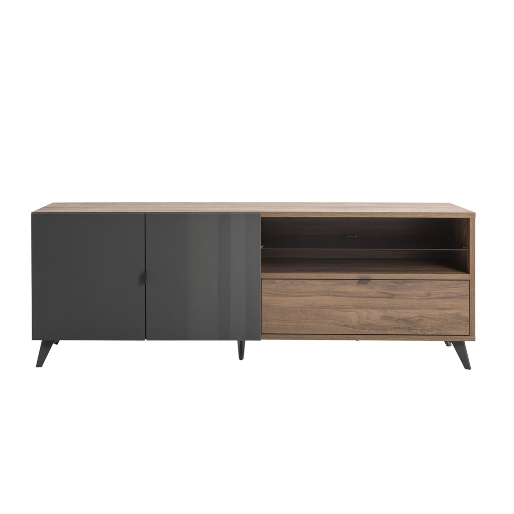 Meuble TV INFINITO 2 portes 1 tiroir H65xL180xP43cm 
