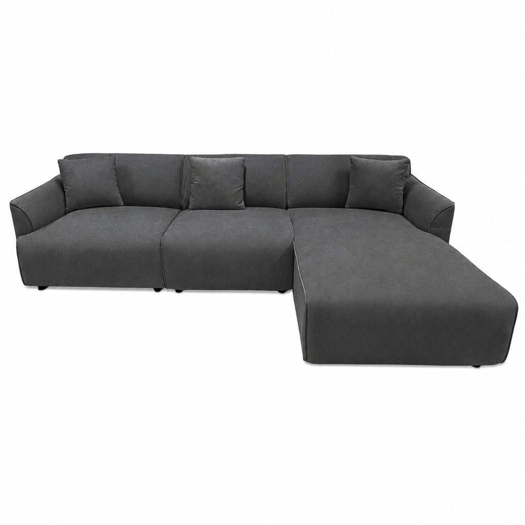 Sofa d'angle droite MILA H77xL282xM160cm Misty Grey