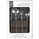 Couvert effet bois 16pcs Enzo M8