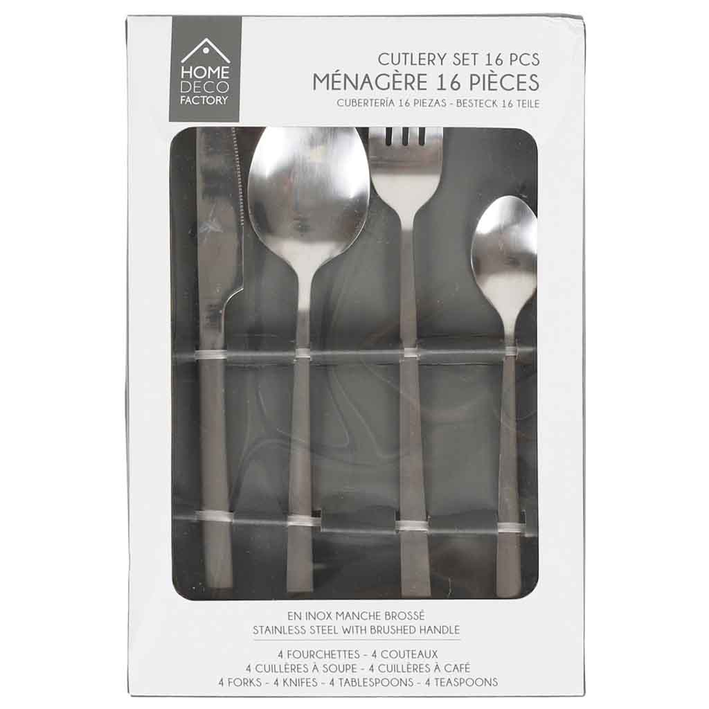 Couvert 16pcs  mat Shiny inox Julia M8