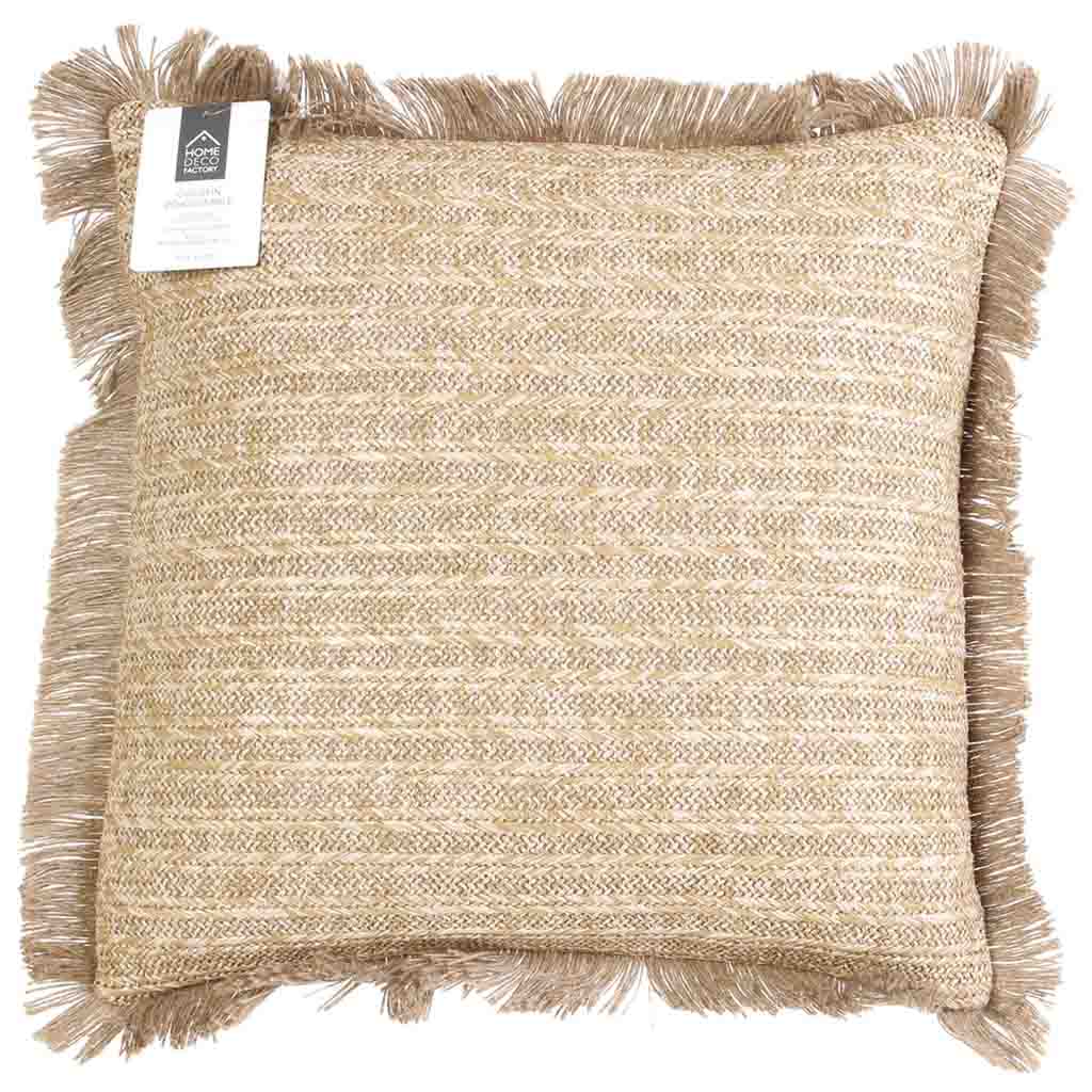 Coussin effet raphia dehoussable 40x40cm M6