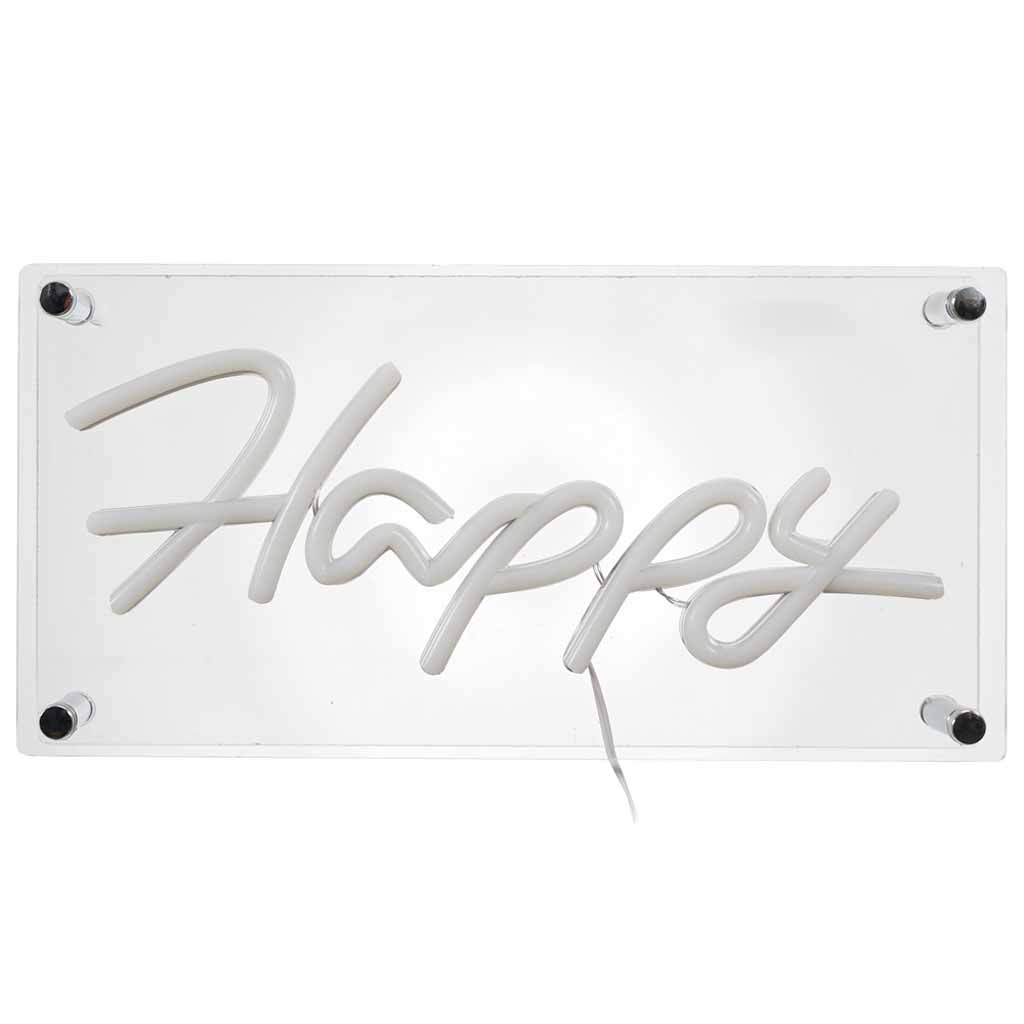 Lampe acrylique effet neon Happy M6