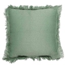 Coussin gauffre vert sauge 40x40cm M6
