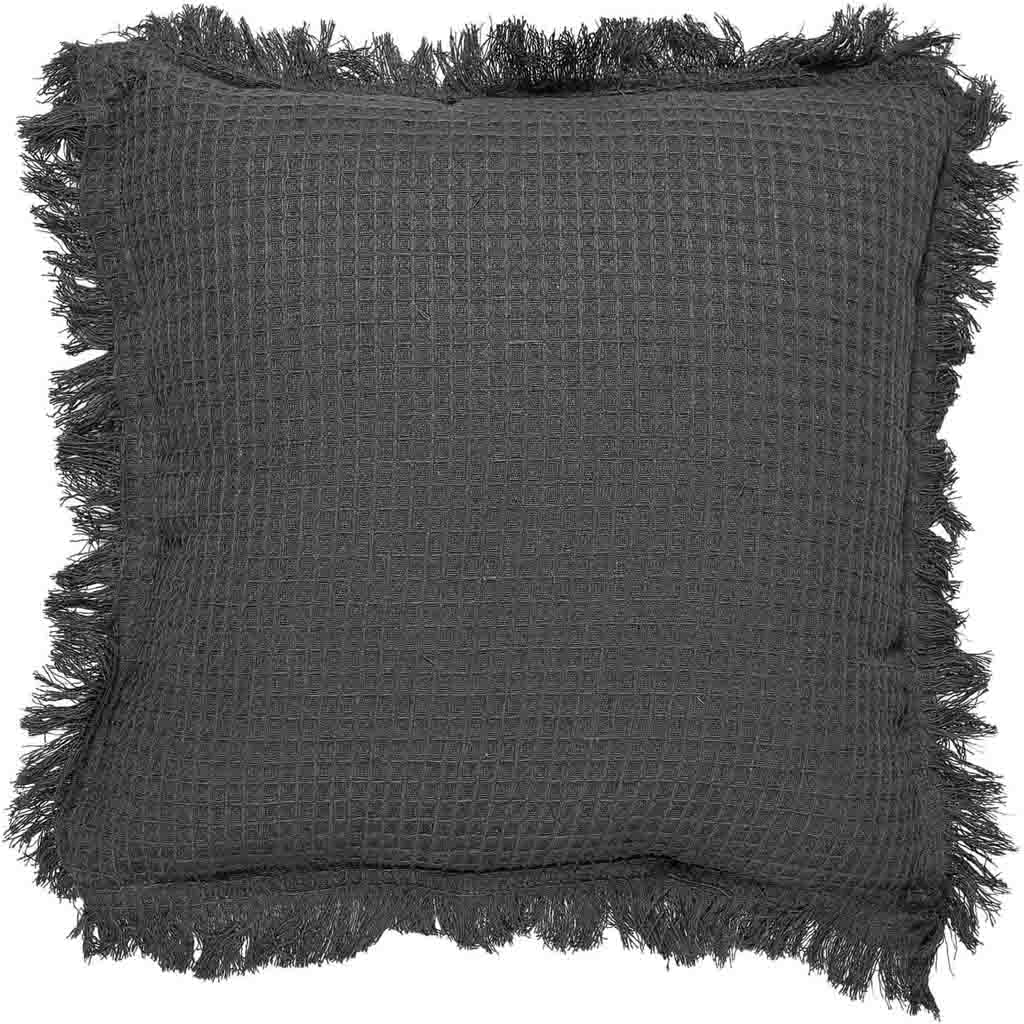 Coussin gauffre vert ANTHRACITE 40x40cm M6 