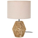 Lampe Lina corde tressée abatjour lin H40cm M4