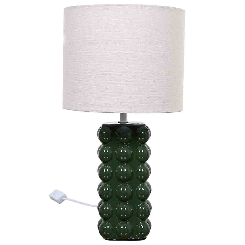 Lampe céramique vert foret M6
