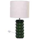 Lampe céramique vert foret M6