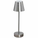 Lampe de table rechargeable USB argent H36cm M8 