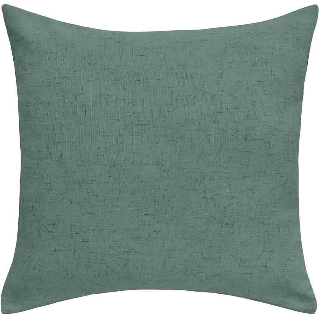 Coussin déhoussable compresse 60X60cm effet lin tisse Nando cedre