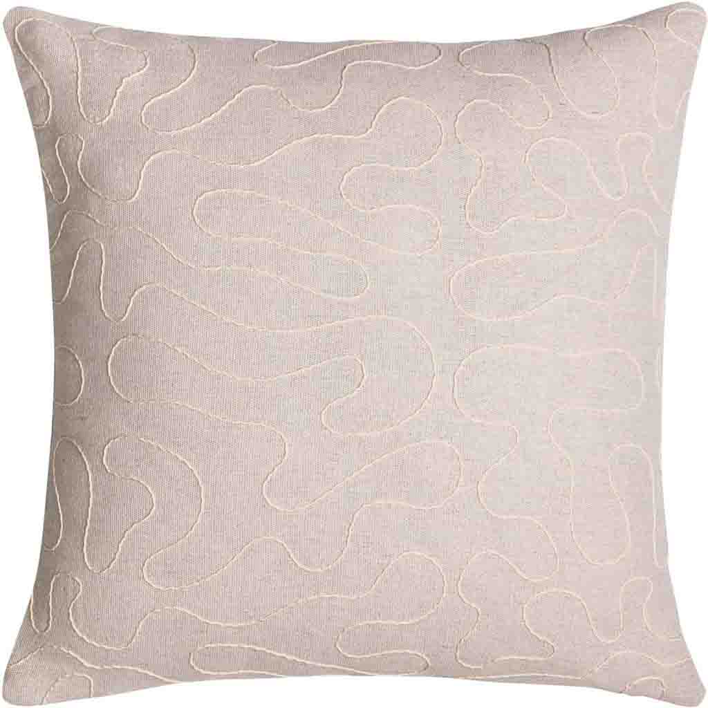Coussin déhoussable compresse 45x45cm polycoton uni + fantaisie Cirana