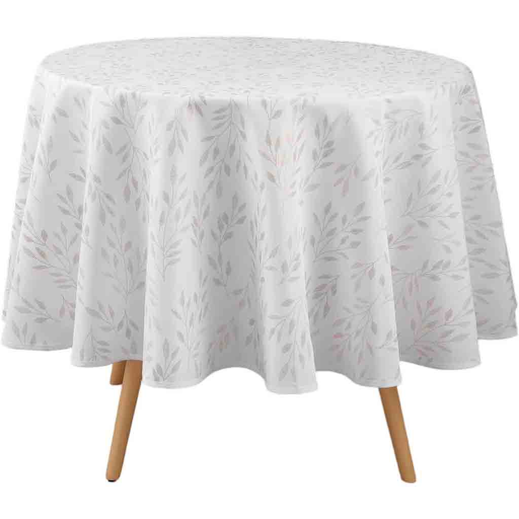 Nappe ronde diam:180cm polyester imprime metallise Lonigold