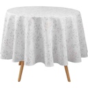 Nappe ronde diam:180cm polyester imprime metallise Lonigold