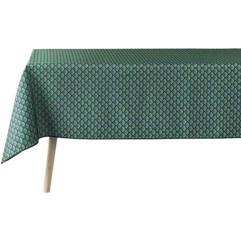 Nappe rectangle 150x240cm polyester imprime Artchic vert