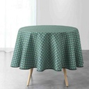 Nappe ronde diam:180cm polyester imprimé Artchic vert
